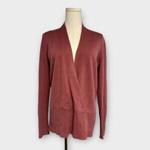 Sundance Eva 100% Cashmere Surplice Faux Wrap Pullover Sweater Size Small